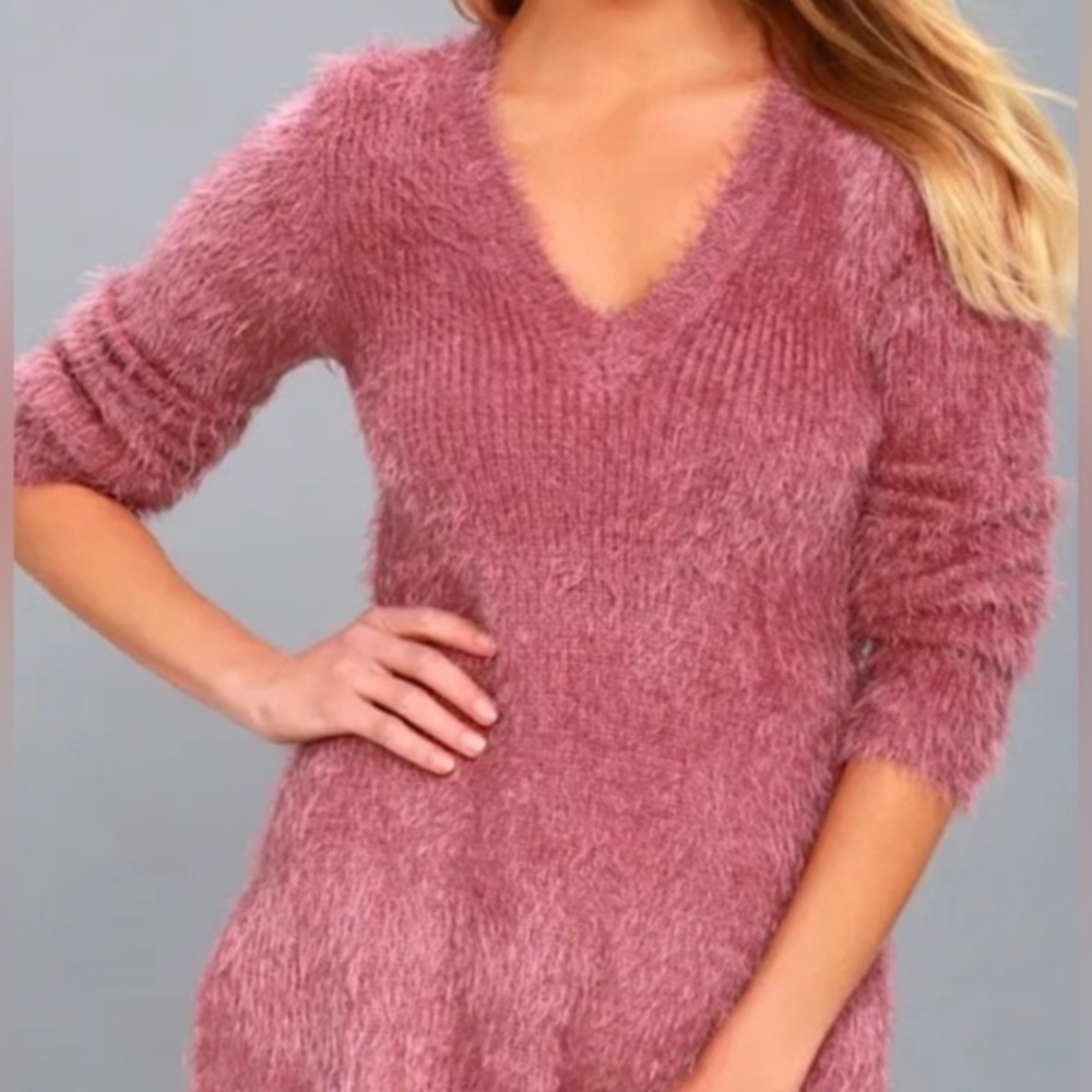 JACk by BB DAKOTA… Pam Eyelash V-Neck Fizzy Sweater